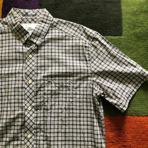 Lacoste Checkered Button Up Shirt - Picture 3 of 9